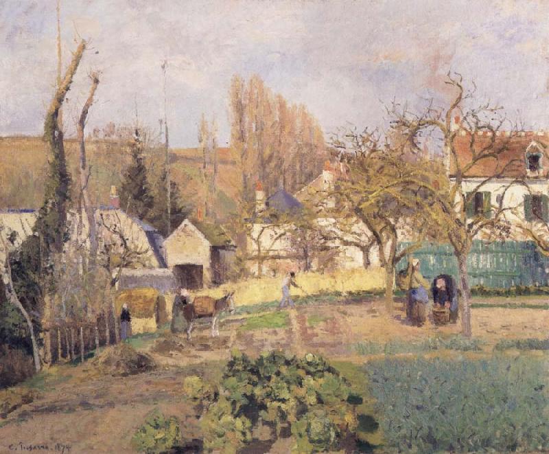 Camille Pissarro Kitchen garden at L-Hermitage,Pontoise jardin potager a L-Hermitage,Pontoise Spain oil painting art